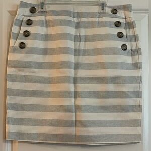LOFT Petites Blue and White Pencil Skirt Size 12P